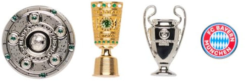 FC Bayern München Pin I Anstecker I Erfolge 4er-Set I Fußball