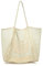 GOLDNICE Mesh Strand Tote Bag für Damen, Frauen Strandtasche, Boho Shopper Beach Bag Große Kapazität Schulter Handtaschen Pool Moderne Badetasche Tasche für Shopping Picknick Reise, Beige