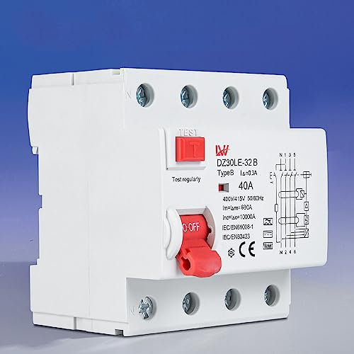 Fi Fehlerstromschutzschalter Rcd Typ-b Wallbox E-auto Allstromsensitiv 40a 300ma 4 polig,fi schutzschalter steckdose