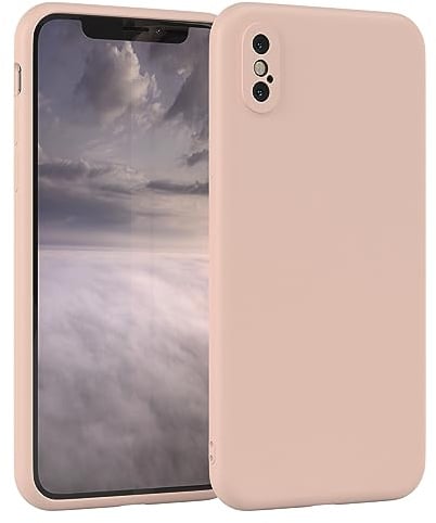 EAZY CASE - Silikonhülle für iPhone XS Max Hülle Silikon Case Rosa weich stoßfeste Handyhülle iPhone XS Max Schutzhülle mit Kameraschutz Dünn Premium Schutz Cover TPU Phone Bumper in Altrosa Pastell