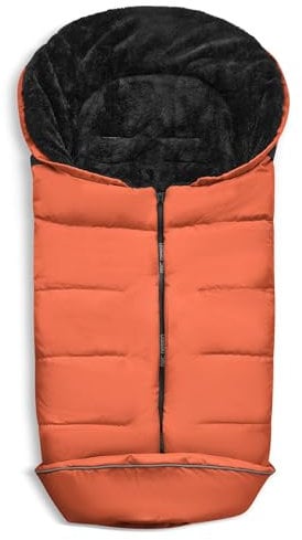 ABC Design Winterfußsack - gepolsterter Fußsack für kühlere Temperaturen - variable Anpassung an den Gurt des Kinderwagens (carrot)