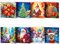 Demiawaking DIY 5D Diamond Painting Grußkarte Diamant Malerei Karten Weihnachtskarte Geschenkkarte mit Umschlag fuer Weihnachten Neujahr (8Pcs A)