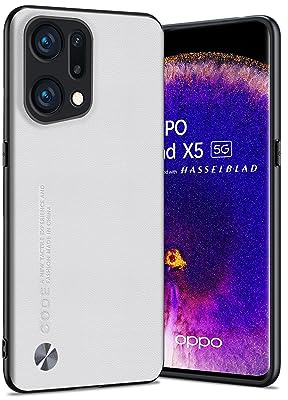 Puxssul für Oppo Find X5 5G Hülle, weiche TPU-Kunstlederhülle,Extrem leichte Ultraleichte Kameraschutzhülle aus Leder für Oppo Find X5 (Weiß)