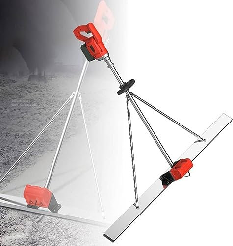 SONLED Kit Vibrante per massetto in calcestruzzo, utensile per Finitura in calcestruzzo, Raschietto Elettrico per calcestruzzo, Motore Vibrante per Finitura in Cemento da 150 cm 6000Ma 48V, Strumento