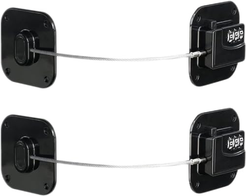 Child Safety Cabinet Locks,Fridge Lock,Closet Locks,Cabinet Lock,Black 2Pcs