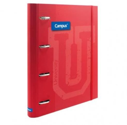 Ordner aus Polypropylen der Marke Campus University, Modell Ordner Campus Soft 4A/35, Rot