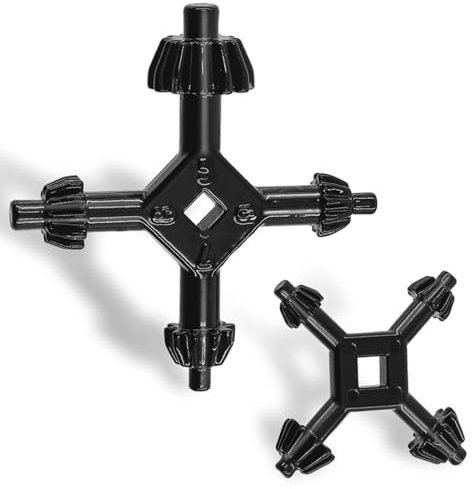 Swpeet 2 confezioni L+ S 4 in 1 mandrino chiave trapano mandrino chiave 3/8 1/2 3/4 1 pollici Chuck Key, Master Chuck Key Drill Mandrino Chiave per stringere Trapani Mandrino Combinazione universale