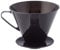 SPARES2GO Cône filtrant compatible avec Melitta Verser Over Coffee 1 x 4 Noir 2 tasses Cône filtrant (deux sorties)