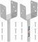 KOTARBAU® 2er Set Pfostenträger zum einbetonieren U 101 mm Feuerverzinkt Stahl Betonanker für Holzpfosten Riffelstahl Pfostenanker Bodenhülse Pfostenschuh Zaunpfosten Holz