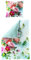 JACK by Bierbaum Mako Satin Wende Bettwäsche 135x200cm 2 TLG. Blüten Pfingstrose Hellblau Bunt Digitaldruck