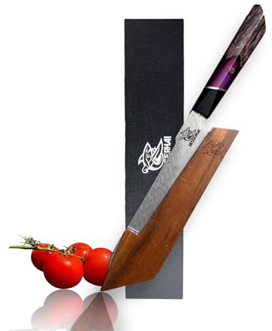 Messerhai - Damastmesser INKL. Hülle - Kochmesser 67 Schichten echter Damaststahl, Küchenmesser