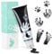 TOGOU2S Fußabdruck Farbe Baby mit Schwammkopf Handabdruck Baby Pfotenabdruck set Hund Fingerfarben Kinder Babysichere Farbe Stempel Ungiftig Säurefreie Leicht Abwaschbar 75ml (Schwarz)
