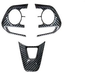 Auto Innenraum Dekorationsstreifen Für Toyota RAV4 XA50 Für Corolla E210 Für Hybrid 2019 2020 2021 2022 2023 2024 Aufkleber Für Lenkradknopfverkleidung Auto Innenraum Dekorationsstreifen(SCHWARZ)