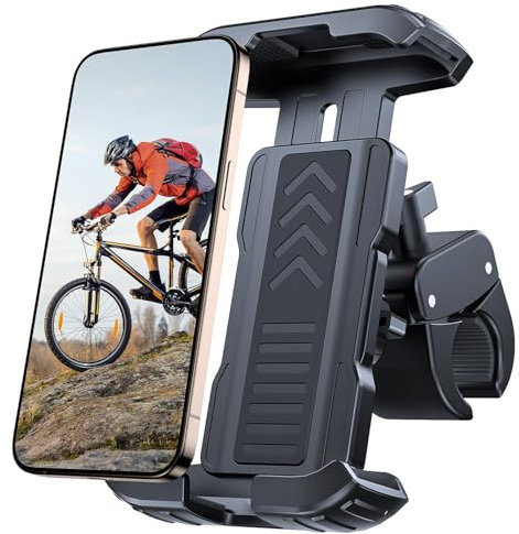 VUP Handyhalterung Fahrrad Universal:Handyhalterung Motorrad für Lenker,fahrradhalterung Handy für Bicycle/Rennrad,Kompatibel mit iPhone 16/15/14/13 Pro Max und Galaxy s25/s24/s23 Ultra