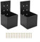Besttoolifes Stahl-Pergola-Halterungs-Set für 4 x 4 Holzpfosten, schwarze Deckgeländerverbinder, inklusive Hardware, Unterstützung für Pergola, Veranda, Pavillon (2 Stück)