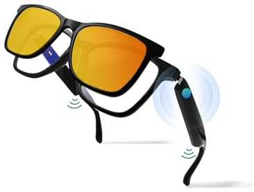 Intelligente Audio Sonnenbrille für Herren Damen mit Mikrofon Lautsprecher Sonnenbrillen Clip für Brille Polarisierten Brillengläsern mit Kopfhörer Wireless Bluetooth Smart Sun Glasses Lautsprecher