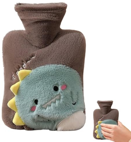 Wärmflaschenbezug, 1000 ml, Wärmflasche, Heizkissen mit weichem Bezug