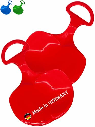 Traptix® - 2X Robuster Poporutscher Kinder - Made IN Germany & BPA-frei - Superleichter Schneerutscher für Riesigen Spaß im Schnee