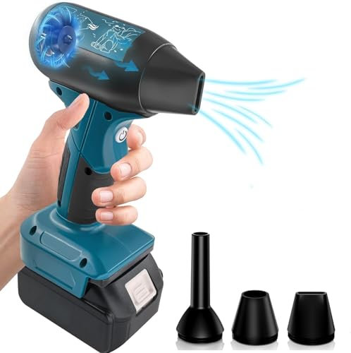 4 Gear Jet Fan Mini Dry Blower for Makita 18V Li-ion Battery, 130000RPM Compressed Air Duster Super Mini Jet Fan for Makita for Computer Car Keyboard(No Battery)