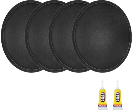 sourcing map 4Pcs Speaker Dust Cap 72mm/2.83 Outer Diameter Subwoofer Paper Cap Subwoofer Coil Cover with Adhesives for Speaker Decoration Accessory Repair