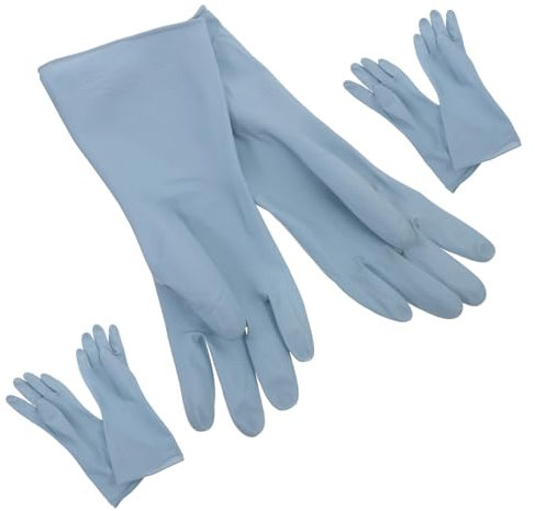 Mobestech 3 Paar Wasserdichte Spülhandschuhe Küchen Spülhandschuhe Geschirrhandschuhe Große Spülhandschuhe Für Die Küche Baumwolle Saubere Handschuhe Zum Geschirrspülen Schwarz