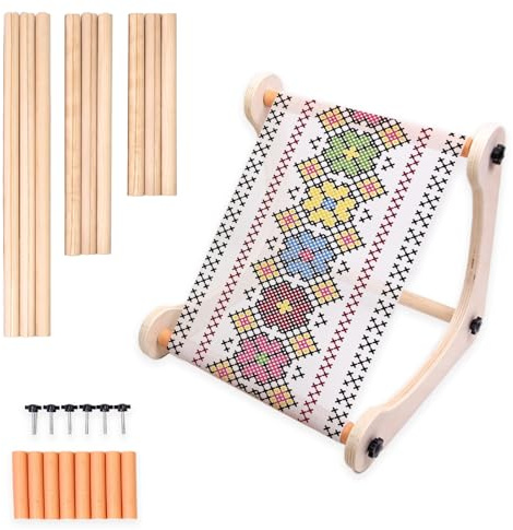 Soporte Bordado, Bastidor de Bordado Rectangular para Mesa o Regazo