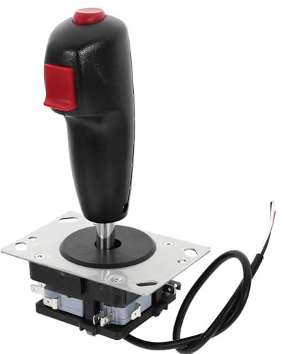 DIYEAH Flight Stick Joystick mit Vibrationsfunktion Langlebiger Handgriff Kompatibel mit Flugsimulator Installieren Professionelles Gaming Zubehör für Arcade und PC