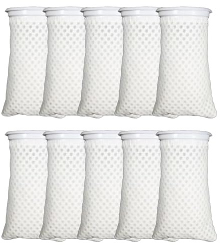 RPHONGHONG 10 Pack 4 Inch Ring Filter Socks 150 Micorn, 3D Honeycomb Aquarium Felt Socks Aquarium Filter Bags Fish Tanks Strainers Sock Aquarium Filter Accessories Use in Sumps/Overflows