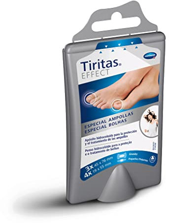 TIRITAS Effect Especial Ampollas: Apósito Hidrocoloide; Alivia la Fricción y Presión; Efecto Acolchado; Surtido; 7 Unidades