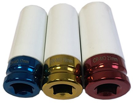 HP-Autozubehör 13213 Schoneinsätze 17-19-21mm 3tlg., für Alufelgenschutz, Länge 78 mm