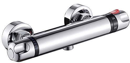 Bathroom Thermostatic Shower Mixer Wall Mount Hot Cold Water Showering Faucet Temperature Control Valve