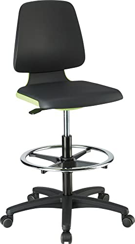 Interstuhl bimos Arbeitsstuhl Labsit 4, K-Leder grün Sitzhöhe 560-810 mm
