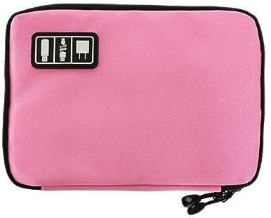 Rojeam Electronic Organizer Travel Gadget Bag para cámara Digital Electronics Accessories Cable USB y Almacenamiento de menaje (Rosa)
