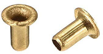 sourcing map Hollow Rivet,2.5mm x 5mm Through Hole Copper Hollow Rivets Grommets Double-Sided Circuit Board PCB 200Pcs