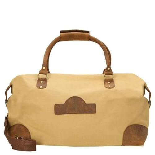 Dermata - Reisetasche Canvas/Leder Kombination 50 cm brown
