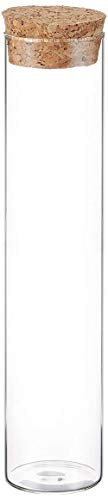 100 PROVETTE PORTACONFETTI Porta Confetti Vetro Tappo Sughero H 12 CM Ø INT. 2,2 cm
