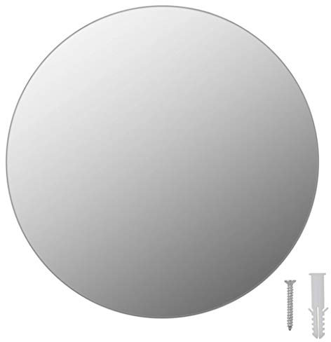 Festnight Rahmenloser Spiegel Wandspiegel Flurspiegel Badspiegel Spiegel Garderobenspiegel Schlafzimmer, Wohnzimmer Rund 30 cm Glas