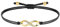 ZENI Unendlichkeitszeichen Armband Gold für Junge Mädchen, Handgefertigtes Stoffarmband Schwarz Verstellbar für Damen, Geburtstagsschmuck Geschenke für Kinder