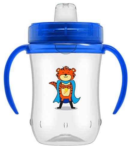 Dr. Brown's Milestones Soft Spout Sippy Cup with Handles - Blue - 9oz - 9m+