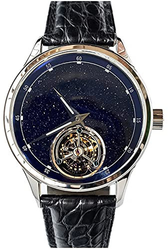 SU8230STRA blaues Gold Stein Stern Staub Zifferblatt Tourbillon Master Seagull ST8230 Uhrwerk Saphir Kristall Herren Business Luxus mechanische Armbanduhr 1963