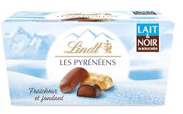 Lindt - Ballotin LES PYRÉNÉENS - Assortiment de Chocolats au Lait et Noirs - Frais et Fondants - Idéal pour Noël, 175g