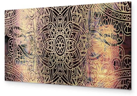 murando - Wandbilder XXL Mandala 90x30 cm 1 tlg - Wand Deko Vlies Leinwand Bilder Groß Wanddeko Wohnzimmer Schlafzimmer Kunstdrucke Panoramabild - Orient Zen Indisch Hippie f-A-0593-b-c