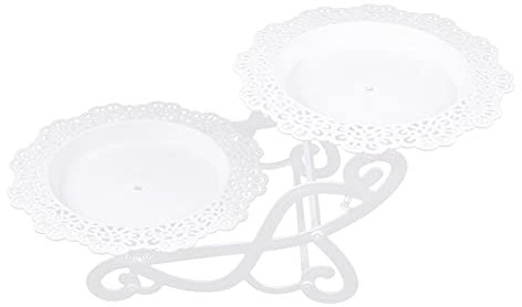 BESTonZON Tortenständer 2 Etagen Cupcake Ständer 2 Stöckig Kunststoff Obstteller Dessert Ständer Gebäck Kuchen Muffin Obst Halter Weihnachten Nachmittagstee Geburtstag Hochzeit Babyparty