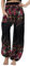 B BANGKOK PANTS Haremshose Schlaghose Damen Yoga Boho Kleidung mit Taschen, Black floral, Einheitsgröße