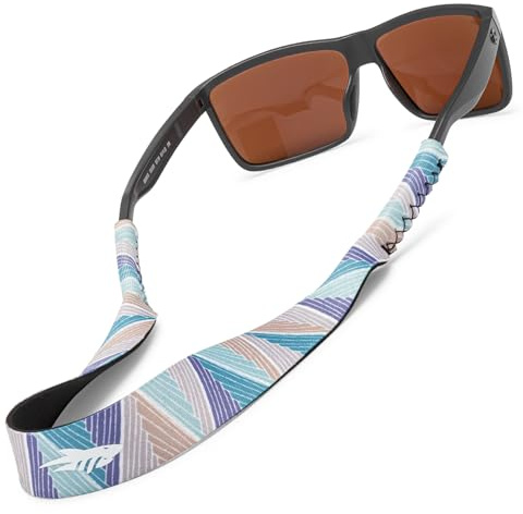 Pilotfish Schwimmendes Sonnenbrillenband, hochwertiger, leichter Neopren-Brillenhalter, perfekte Größe für Männer und Frauen, Strand-Fischgrätenmuster