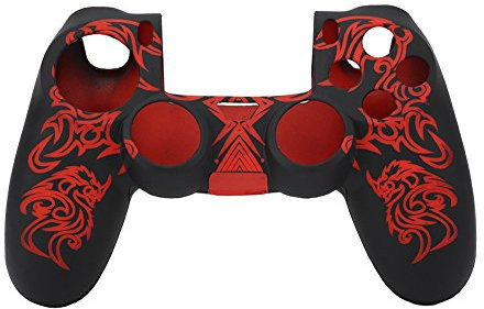 PS4 Controller Hülle, Silikonkautschuk Softcover Hülle rutschfeste Griffschutzhülle Kabellose Gamepad Für Silikon Schweißfest rutschfest Spielzubehör Wireless Anti Rutsche Schutzhülle Zubehör