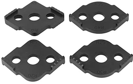 4 Piece Woodworking Half Fillet Quick Positioner, ABS Radius Jig Router Templates Corner Routing Bit, for Right Angle Photo Frames, Tables, Wooden Boards(black)