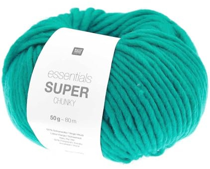 Rico Design 50g essential Super Chunky - Farbe: 23 - türkis - eignet sich zum Stricken von Pullovern und anderen Oberteilen