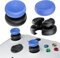 PlayRealm NO Falling Off Lot de 2 rallonges de pouce et coque en silicone pour manette PS5 et PS4 Bleu turbo
