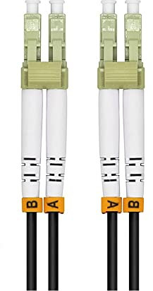 HAIZHI Al aire libre Blindado 30 metros LC-LC Dúplex 10 Gigabit 50/125 Cable óptico de fibra multimodo OM3 Negro 1 0GB LC a LC Jersey del cable de parche